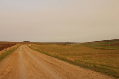 Kırsaldaki toprak yolda. yüksek kaliteli fotoğraf