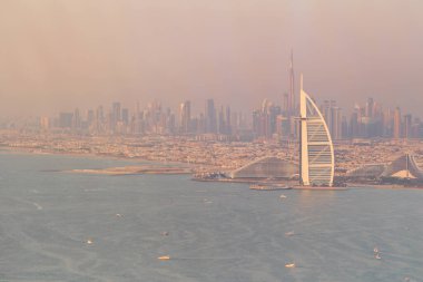 Dubai, uae - Aralık 0 6, 2 0 18: Dubai 'deki Burj Khalifa' dan hava manzaralı, Birleşik Arap Emirlikleri