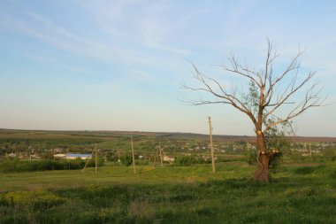 Kırsal yol gün batımında