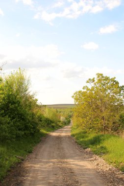 Dnipro köyüne giden yol