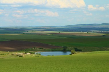 Köyün kırsal manzarası