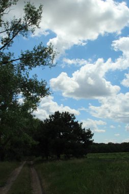 Bulutlu gökyüzü ile güzel bir manzara