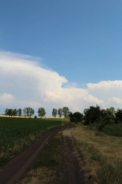 Bulutlu gökyüzü ile güzel bir manzara