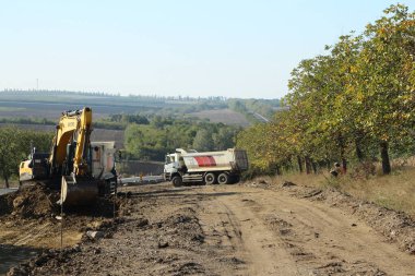 Yol yapımı. Yol inşaatı. yol yapımı.