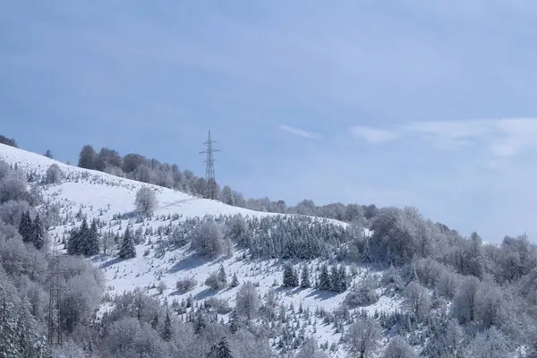 Fransız Pirenesi 'nde karlı bir manzara