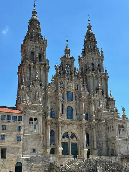 Santiago de Compostela, İspanya 'daki katedral. yüksek kaliteli fotoğraf