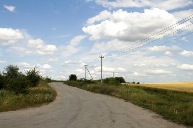 Yazın kırsalda yol.