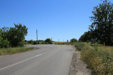 Köy yolundan geçen bir yol