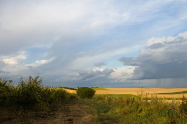Gün batımında kırsal sahne