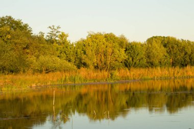 Gölde güzel bir gün batımı