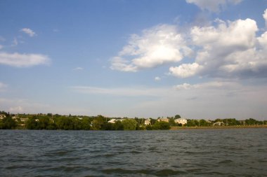 Hungary 'deki Balaton Gölü' nün güzel manzarası.