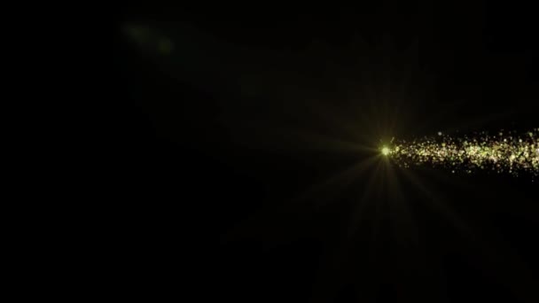 2024 Happy New Year Greeting Text Particles Sparks Black Night — Stock Video