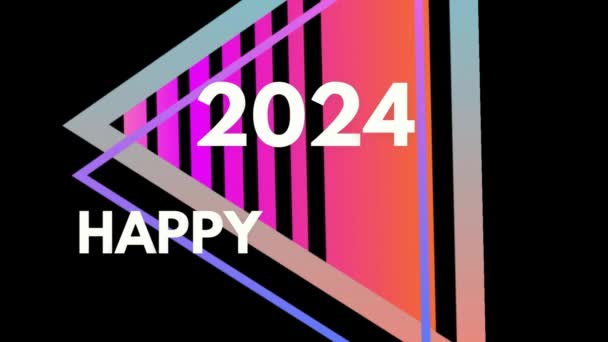 Szczęśliwego Nowego Roku 2024 Tle Niesamowity 2024 Szczęśliwego Nowego Roku — Wideo stockowe