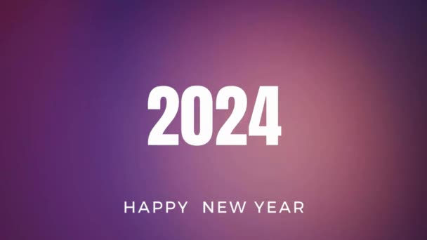 2024年新年 祝你新年快乐 蓝色背景 新年快乐 文字效果好 背景漂亮 — 图库视频影像