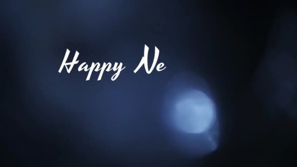 Szczęśliwego Nowego Roku 2024 Niebieskim Tle 2024 Święto Nowego Roku — Wideo stockowe