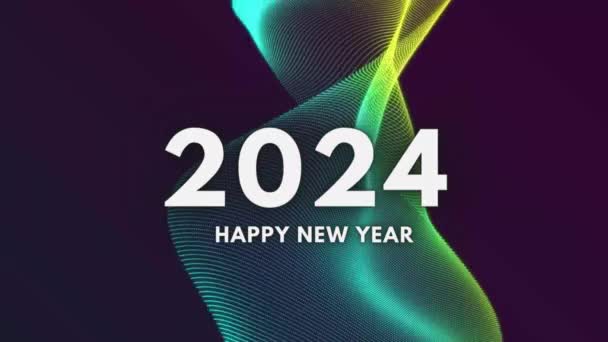 Ευτυχισμένο Νέο Έτος 2024 Animation — Αρχείο Βίντεο