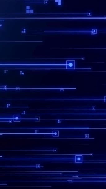 Abstrakte Neonlinien Geometrischer Hintergrund Glasfaser Datenfluss Nahtloser Schleifeneffekt Blaues Modernes — Stockvideo
