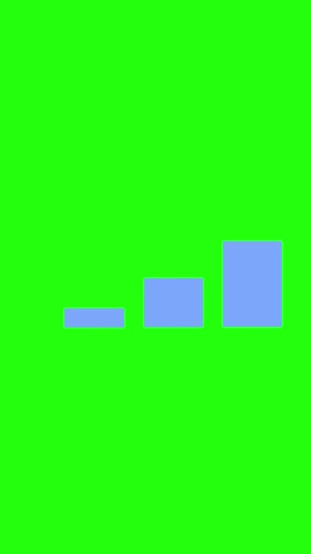 Gráfico Barras Con Flecha Azul Gráfico Barras Negocio Crecimiento Con — Vídeos de Stock