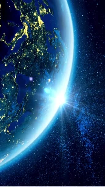 Terra Pianeta Terra Dallo Spazio Esplorazione Spaziale Globale Concetto Viaggio — Video Stock