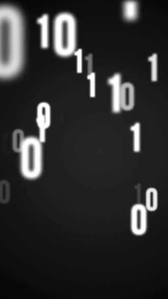 Digital Number Background Binary Code — Stock Video