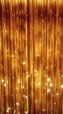 3d animation. Abstract futuristic neon background, golden yellow glowing lines, laser rays, speed of light.Neon lines and background lights. Looping seamless animation