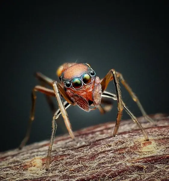 Myrmarachne Melanocephala 蚂蚁模仿蜘蛛 — 图库照片