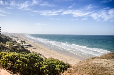 Conil de la Frontera 'da bir sahil, Cdiz, İspanya.