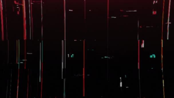 Glitch Digitale Multicolore Pixelato Errore Schermo Televisivo Nessun Segnale Loop — Video Stock