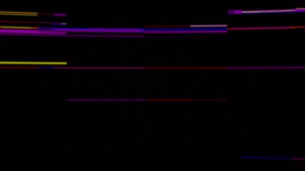 Піксельований Телевізійний Мультиколор Цифровий Кібер Глюк Помилка Сигналу Візуальний Ефект — стокове відео