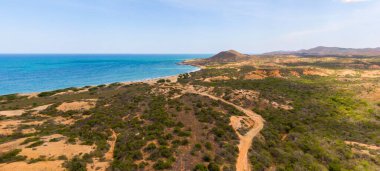 Akdeniz 'deki beton adasının manzarası