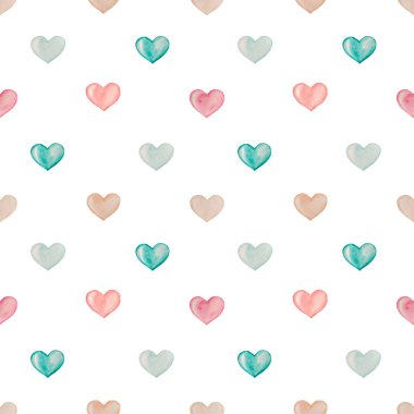 Renksiz suluboya desenli kalpler, Sevgililer Günü, aşk, kağıda boyanmış el yazısı, beyaz arkaplan, tasarım, ambalaj, davetiye, arka plan, kartpostallar, ambalaj kağıdı, yapıştırma defteri