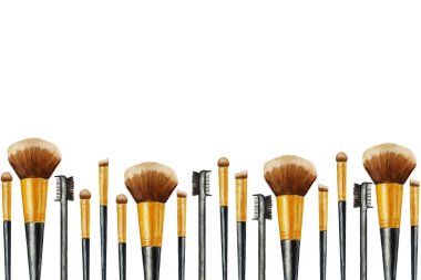 Makyaj fırçalı suluboya pankart. El çizimi illüstrasyon, tasarımınız için, arka planlar