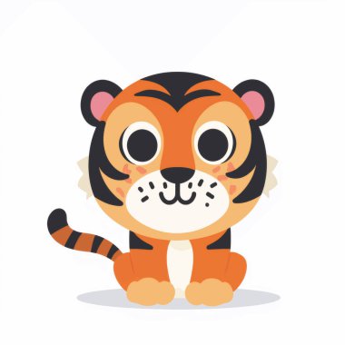 Gerçekçi Kaplan Çizimi Yüksek Kaliteli Vektör İllüzyonu