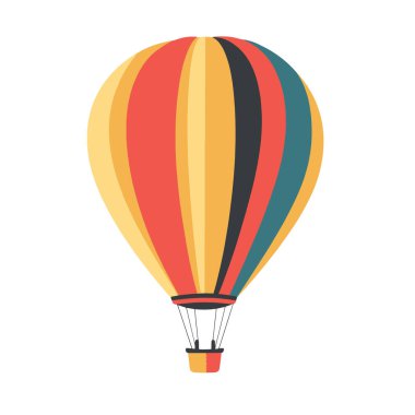  Gökyüzünde yüzen minimum düz sıcak hava balonu