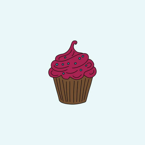 Sweetie Cupcake Auf Hellem Hintergrund — Stockfoto
