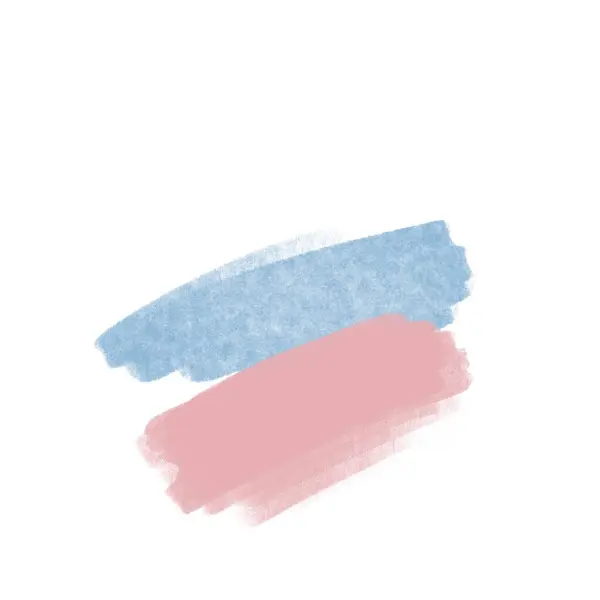 Brush Stroke Watercolor Background Smear Colors Blue Soft Pink Mascara — Stock Photo, Image
