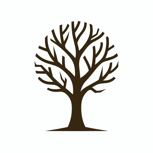 ağaç logosu vektör tasarım şablonu