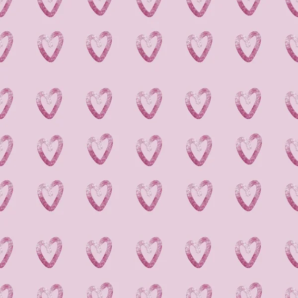 Pattern pink hearts background, textile shiny hearts, wedding and valentines papers pattern. Valentines hearts glitter.
