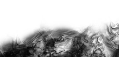   Beyaz arka planda kara sis. Gri duman.