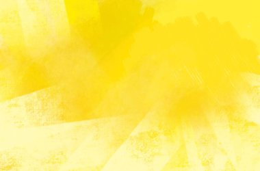   Dokulu fırça darbeleriyle soyut sarı ve turuncu gradyan, sıcak ve canlı bir zemin oluşturuyor..