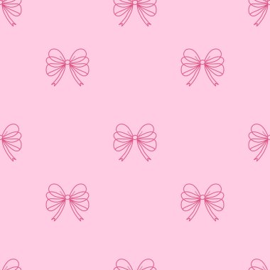 Pembe kurdeleli kusursuz bir desen. 