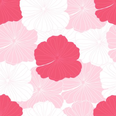 Pembe ve beyaz çiçekli kusursuz çiçek desenleri yumuşak ve romantik bir şekilde. Zarif ve kadınsı tasarım, tekstil, duvar kağıdı ve dekor için ideal..