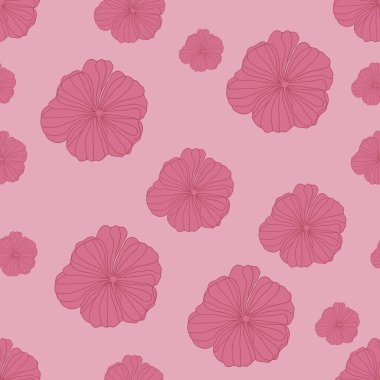 Pembe arka planda narin pembe çiçekleri olan kusursuz çiçek deseni. Zarif ve kadınsı tasarım, tekstil, duvar kağıdı ve dekor için mükemmel..