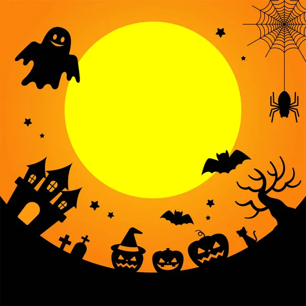 Llustrazione Decorare Evento Halloween Illustrazioni Fantasmi Jack Lanterne Renderanno Tuo — Vettoriale Stock