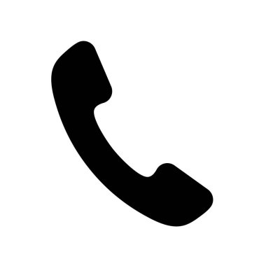 Basit siyah beyaz cep telefonu simgesi.