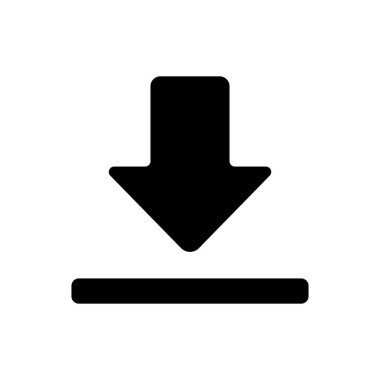 Basit siyah beyaz indirmeleri gösteren simgeler.