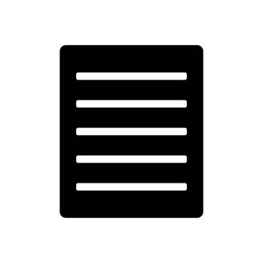 Basit siyah beyaz not defteri simgesi.