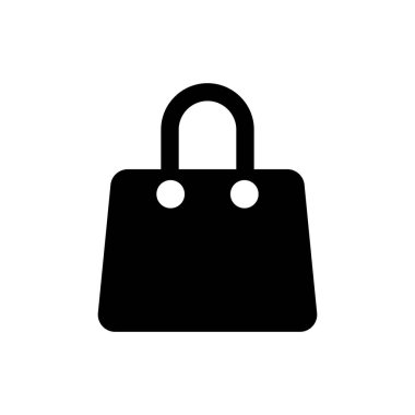 Basit siyah beyaz çanta simgesi.