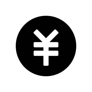 Basit siyah ve beyaz sikke şeklinde çember simgesi.