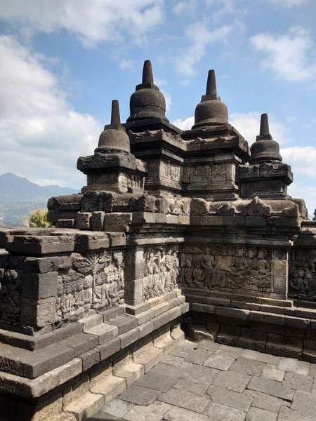 Canto Templo Borobudur — Fotografia de Stock